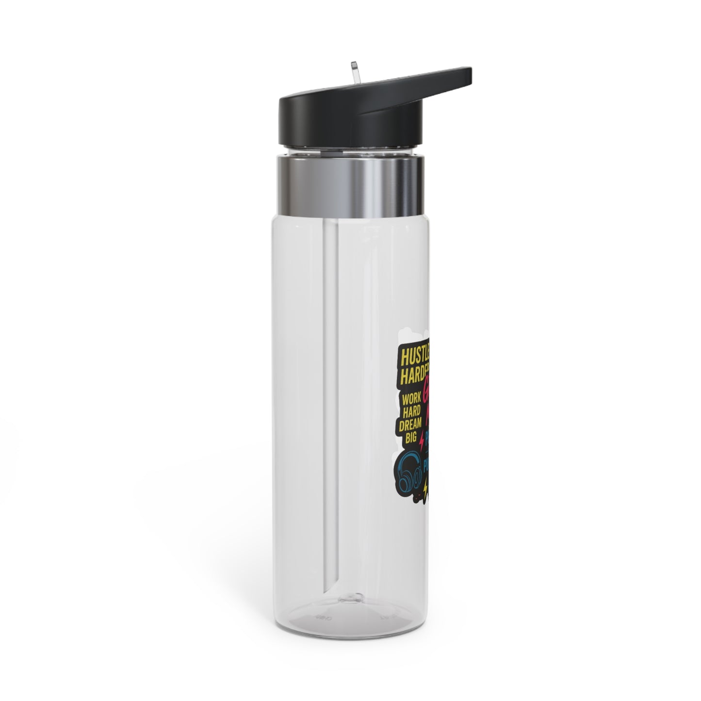 Motivational Sports Bottle - Hustle Hard, Grind Mode (20oz)