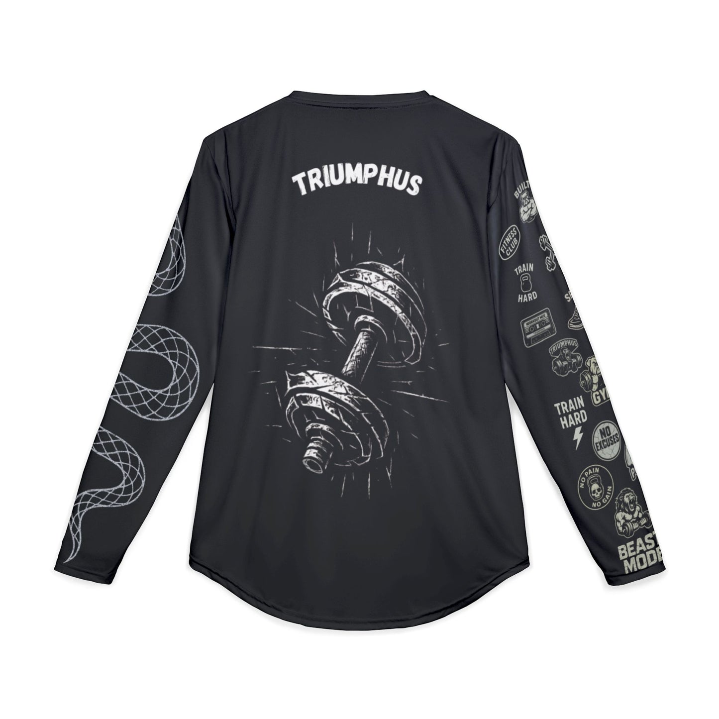 Men's UV Protection Long Sleeve Fitness Shirt - 'Evolution is Pain' & 'Triumphus' Design