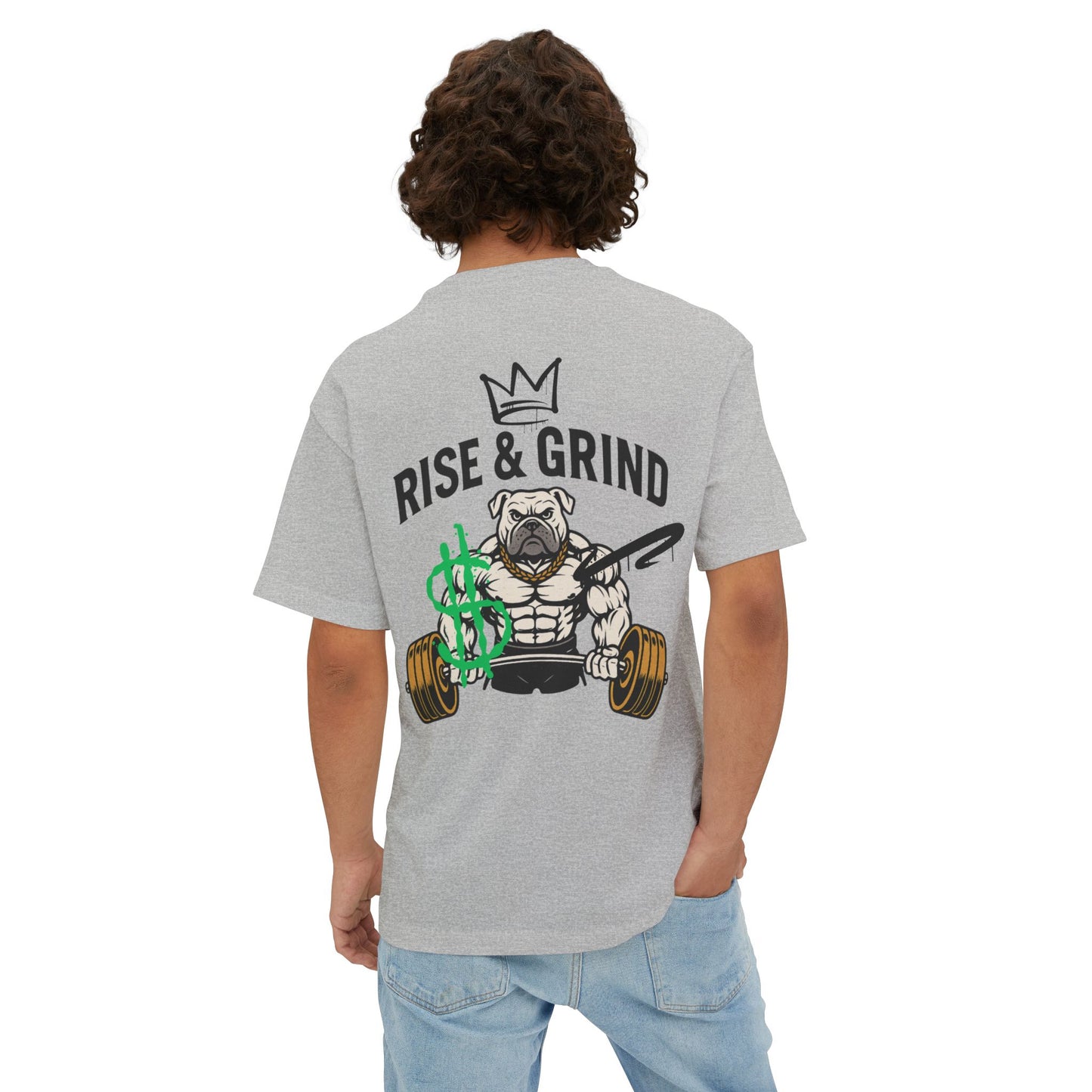 Oversized Boxy Tee - Rise & Grind Gym Shirt