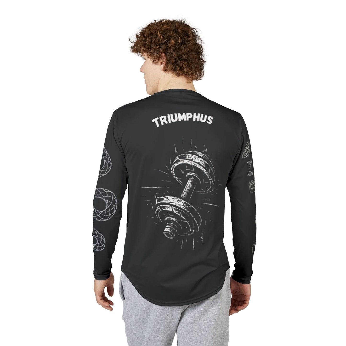 Men's UV Protection Long Sleeve Fitness Shirt - 'Evolution is Pain' & 'Triumphus' Design