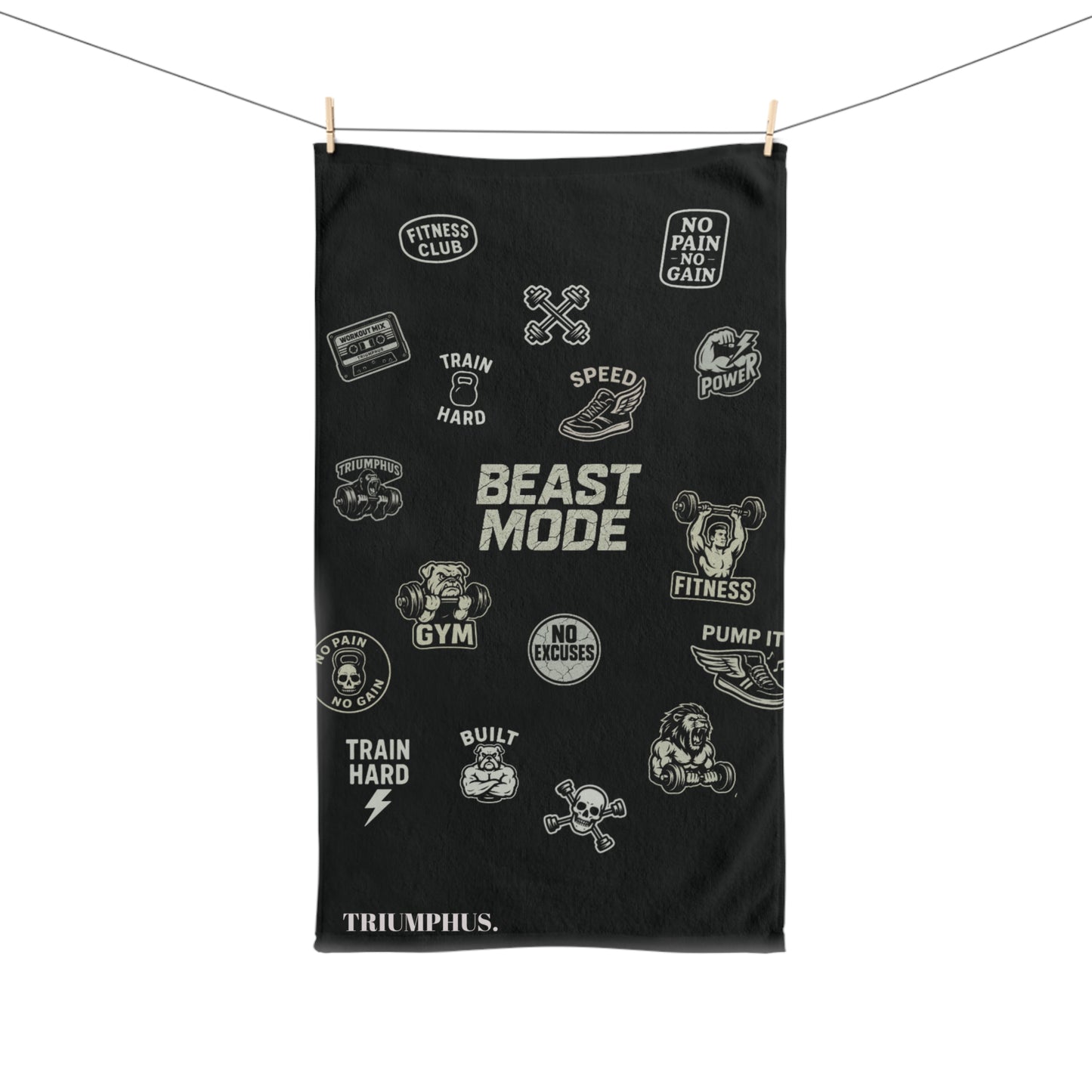 Beast Mode GYM Towel - Motivational Gym Accessory for Workout Enthusiasts