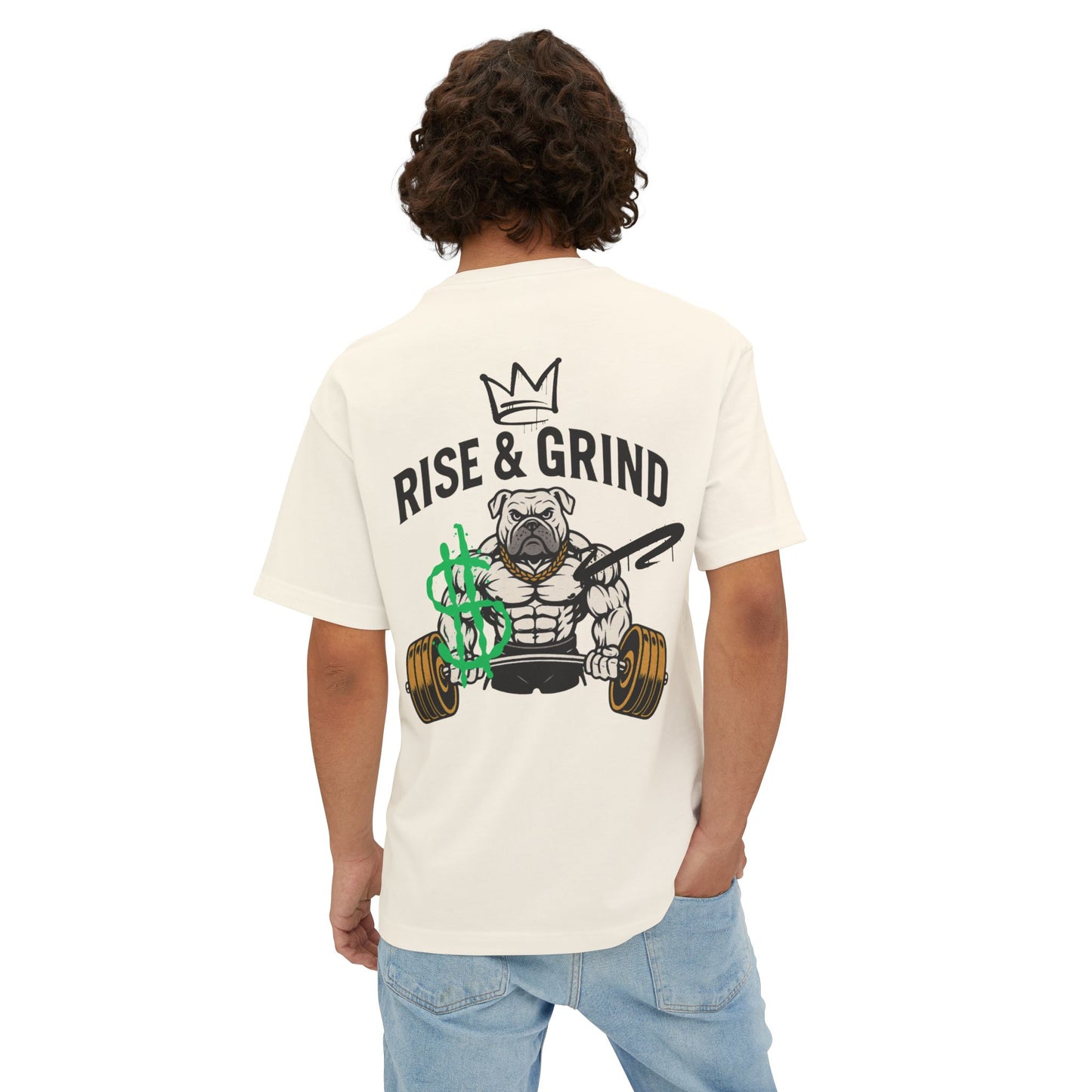 Oversized Boxy Tee - Rise & Grind Gym Shirt