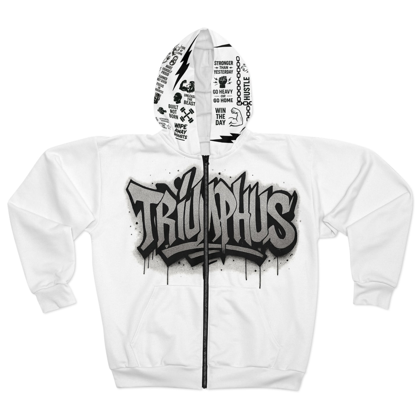 Triumphus Zip Hoodie - Motivational Gym Wear