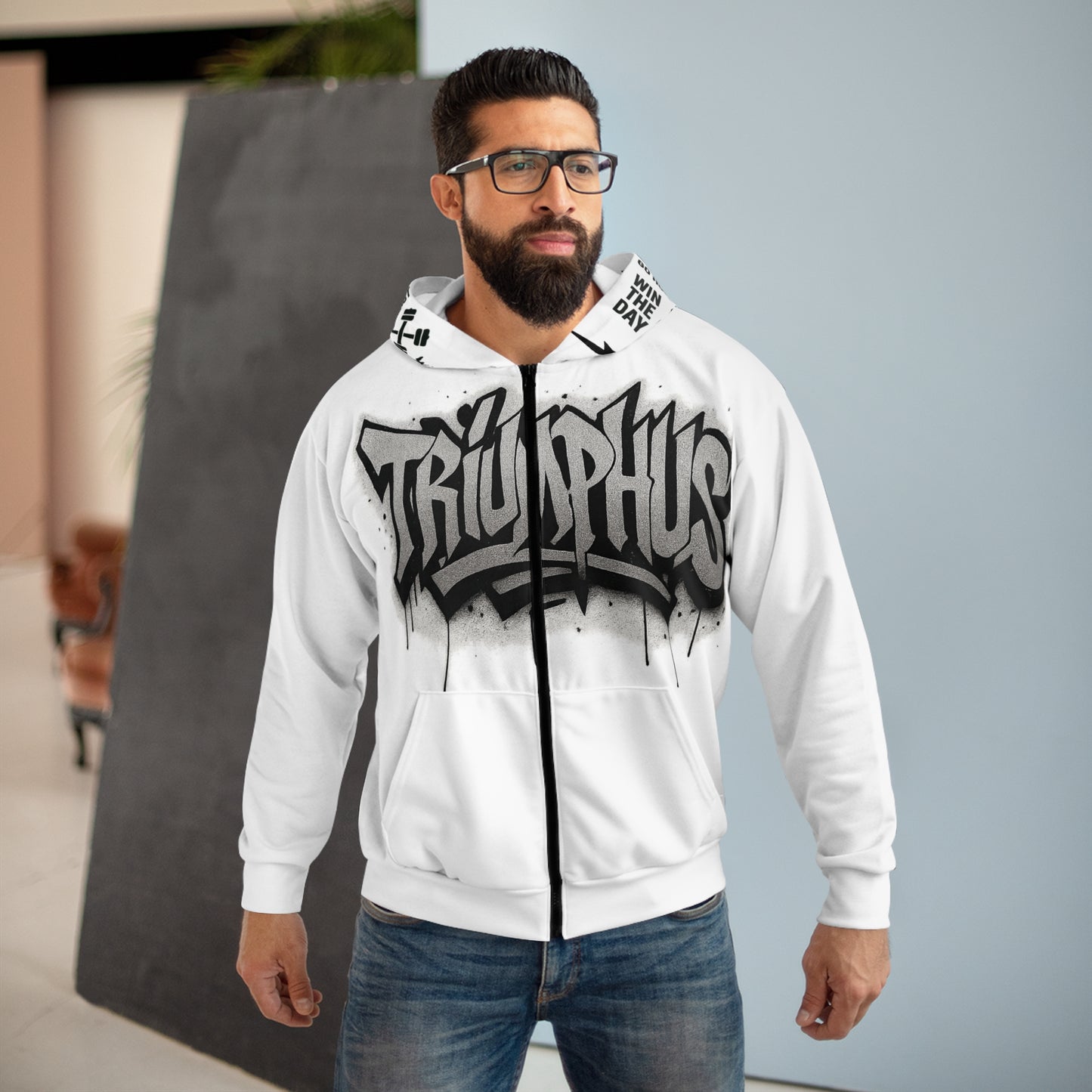 Triumphus Zip Hoodie - Motivational Gym Wear