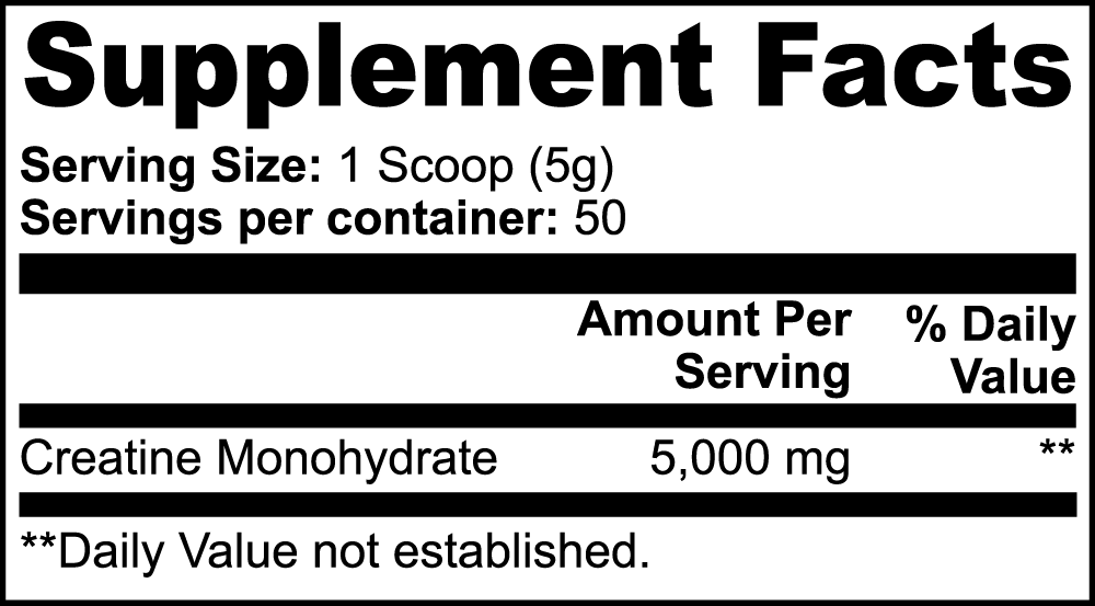 Creatine Monohydrate - Pure Micronized Powder