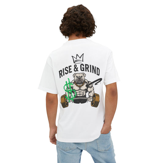 Oversized Boxy Tee - Rise & Grind Gym Shirt
