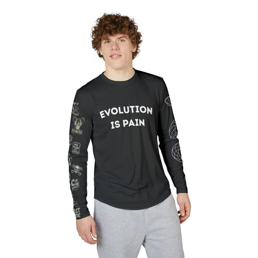 Men's UV Protection Long Sleeve Fitness Shirt - 'Evolution is Pain' & 'Triumphus' Design
